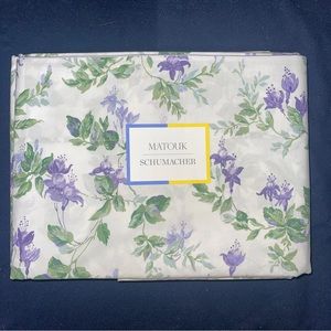 Matouk Schumacher Garden Gate Violet Queen Sheet Set 500 Tc Percale Egypt Cotton